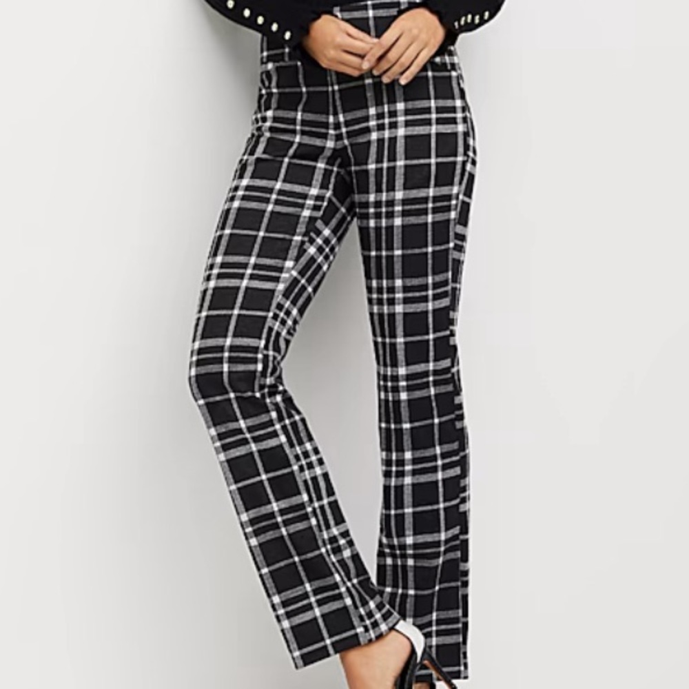 Plaid pull on pants